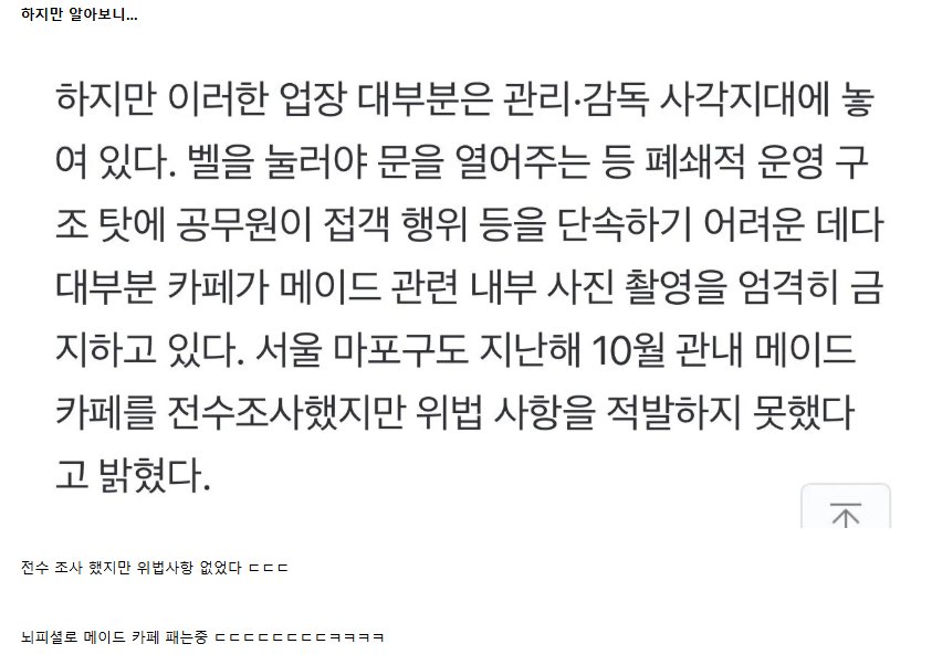 미성년자가`주인님`...` 부적절한 관계` 이어지는 메이드카페 이미지 2