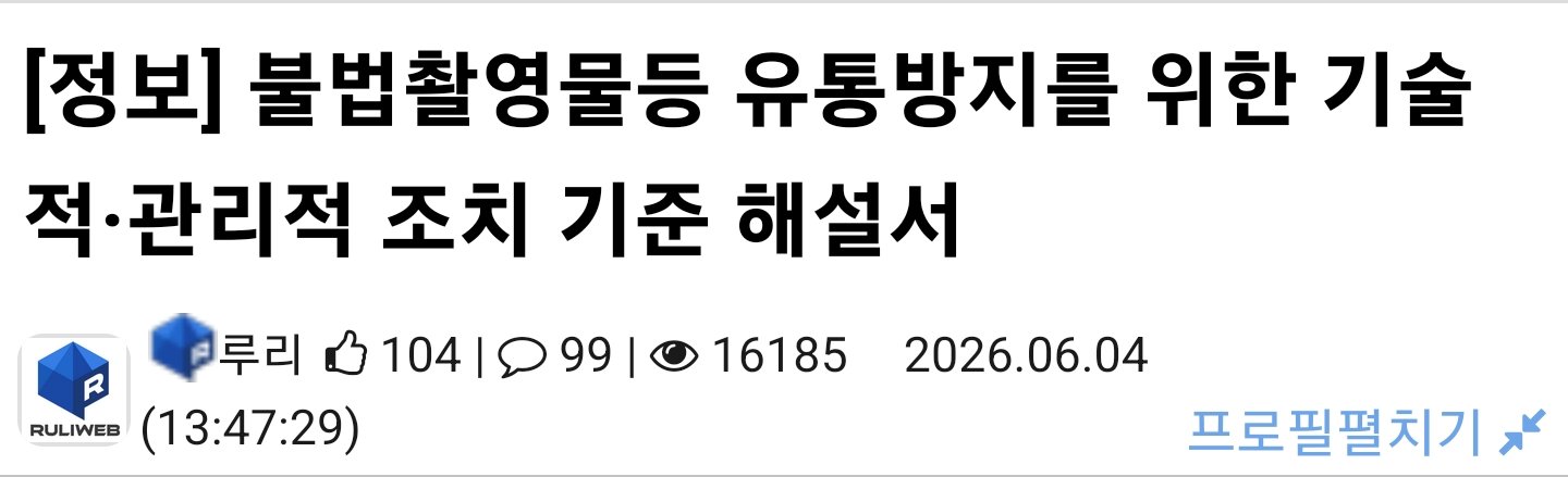 루리웹 운영자가 갔다온 커뮤니티 검열 자세한 정보 이미지 4
